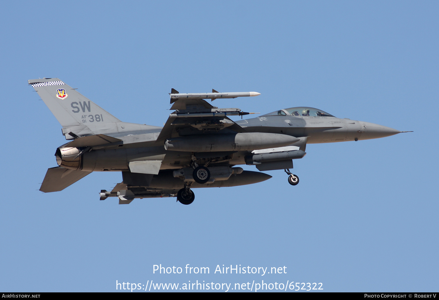 Aircraft Photo of 91-0381 / AF91-381 | General Dynamics F-16CM Fighting Falcon | USA - Air Force | AirHistory.net #652322