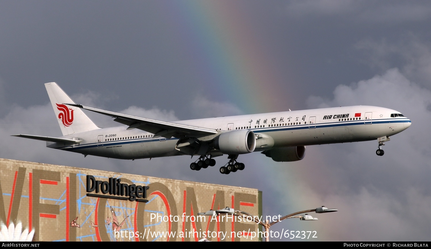 Aircraft Photo of B-2090 | Boeing 777-39L/ER | Air China | AirHistory.net #652372