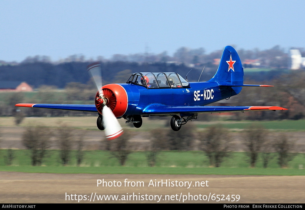 Aircraft Photo of SE-KDC | Yakovlev Yak-52 | AirHistory.net #652459