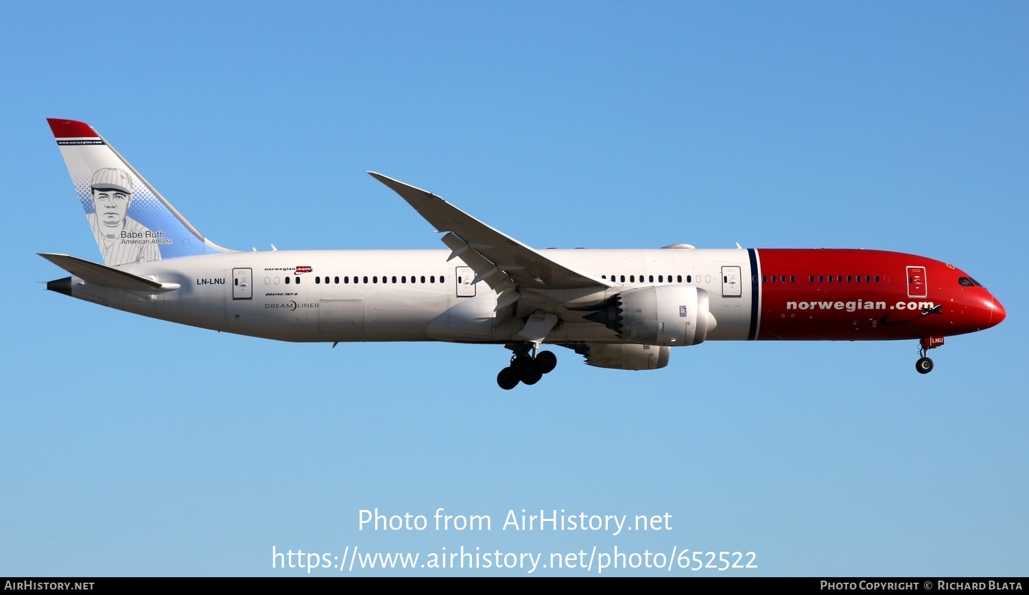 Aircraft Photo of LN-LNU | Boeing 787-9 Dreamliner | Norwegian | AirHistory.net #652522