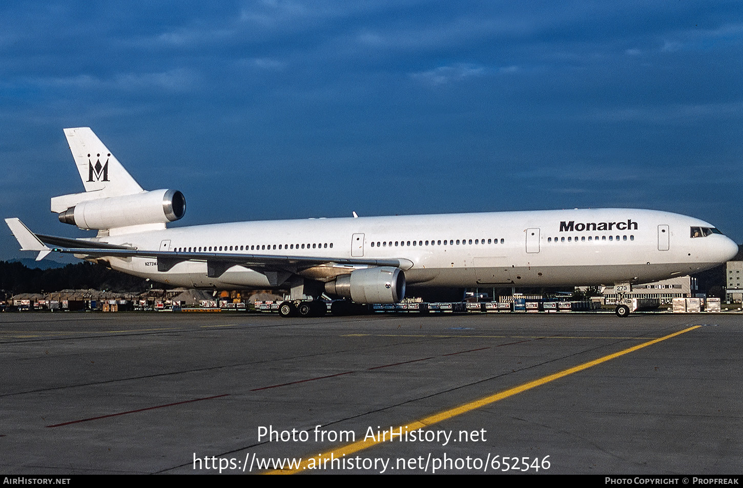 Aircraft Photo of N273WA | McDonnell Douglas MD-11 | Monarch Airlines | AirHistory.net #652546