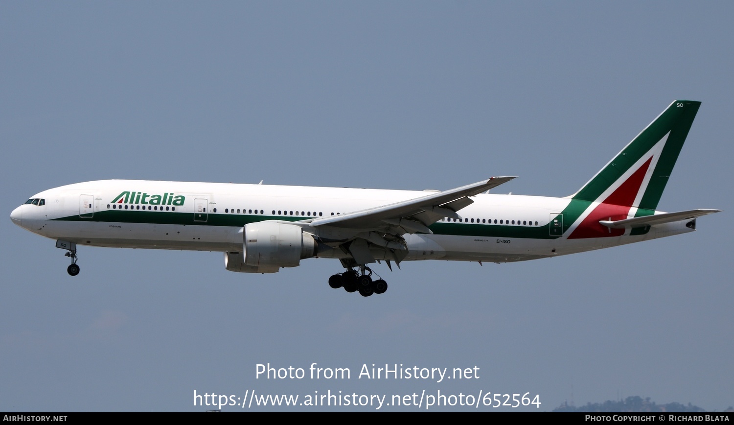 Aircraft Photo of EI-ISO | Boeing 777-243/ER | Alitalia | AirHistory.net #652564