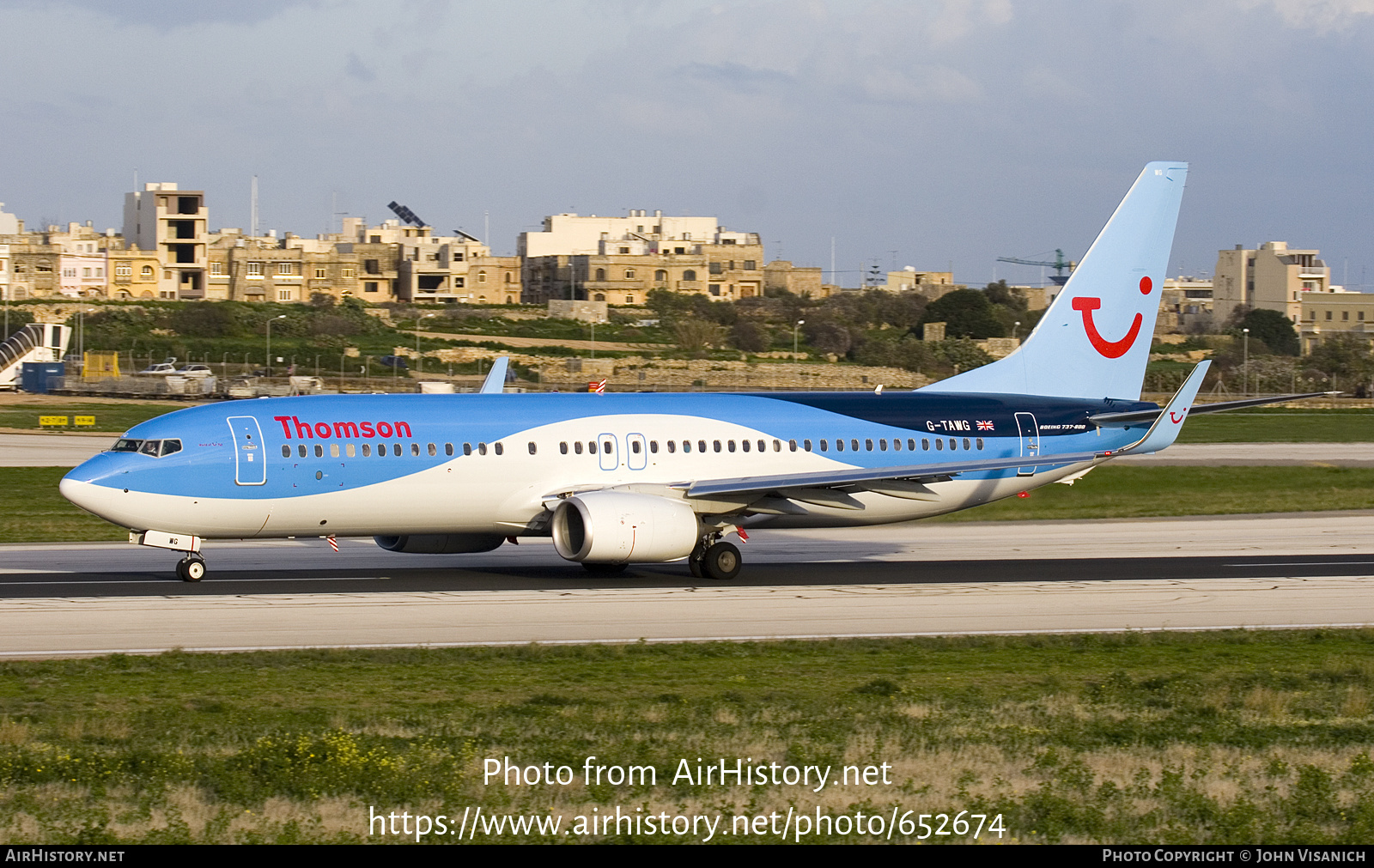 Aircraft Photo of G-TAWG | Boeing 737-8K5 | Thomson Airways | AirHistory.net #652674