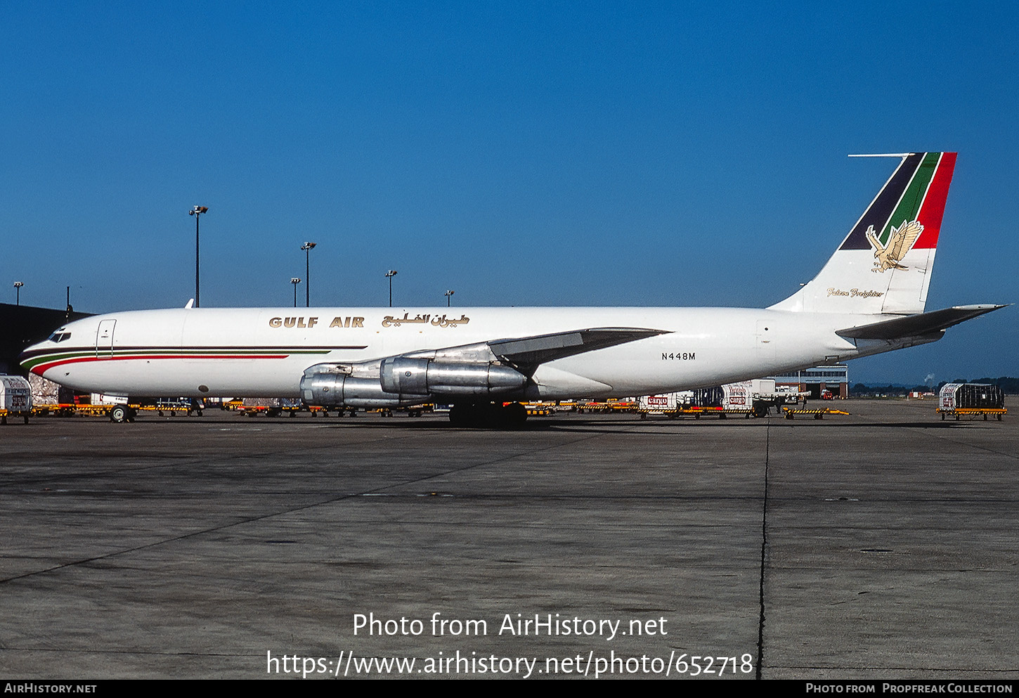 Aircraft Photo of N448M | Boeing 707-321C | Gulf Air | AirHistory.net #652718