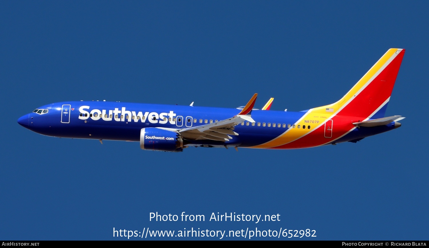 Aircraft Photo of N8707P | Boeing 737-8 Max 8 | Southwest Airlines | AirHistory.net #652982