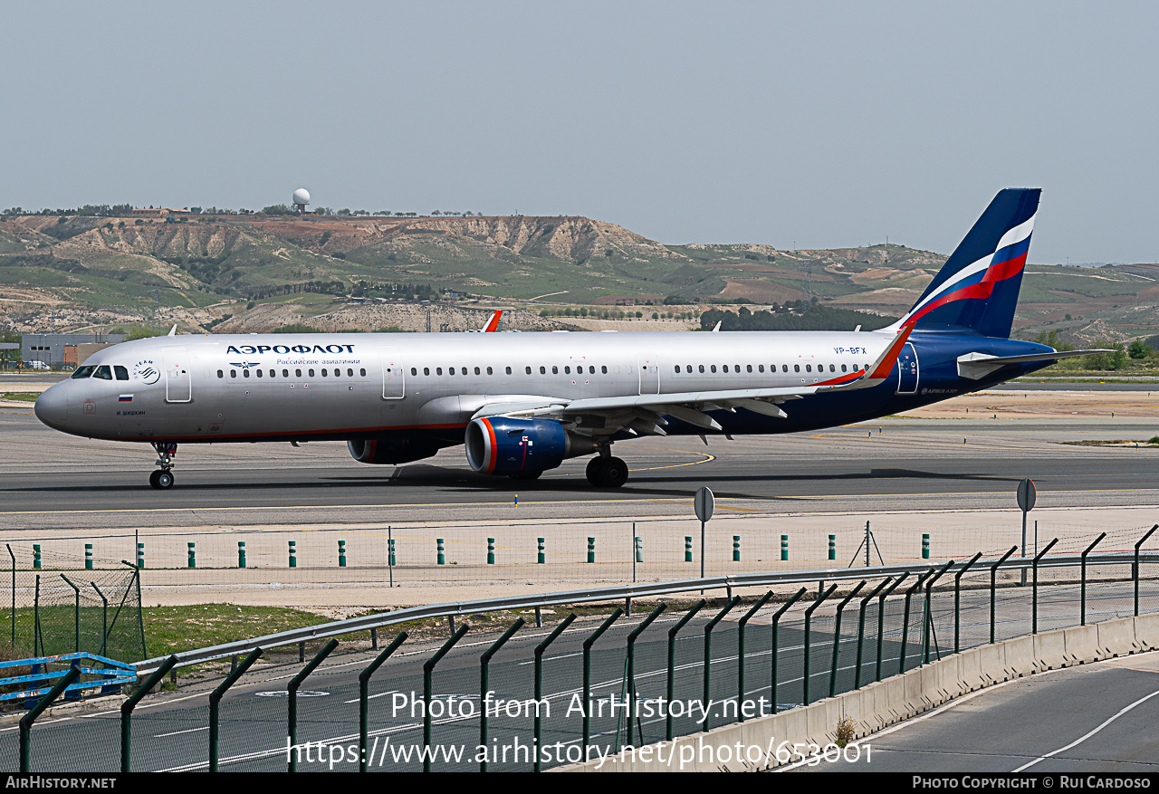 Aircraft Photo of VP-BFX | Airbus A321-211 | Aeroflot - Russian Airlines | AirHistory.net #653001