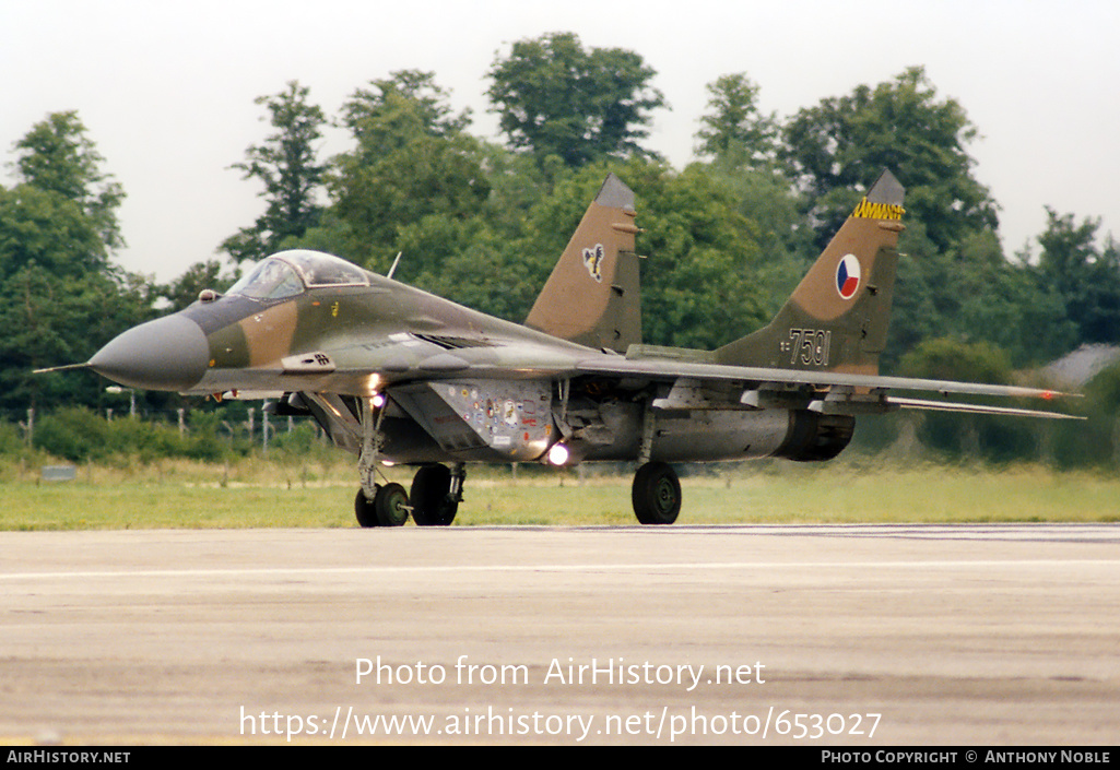 Aircraft Photo of 7501 | Mikoyan-Gurevich MiG-29A (9-12A) | Czechoslovakia - Air Force | AirHistory.net #653027