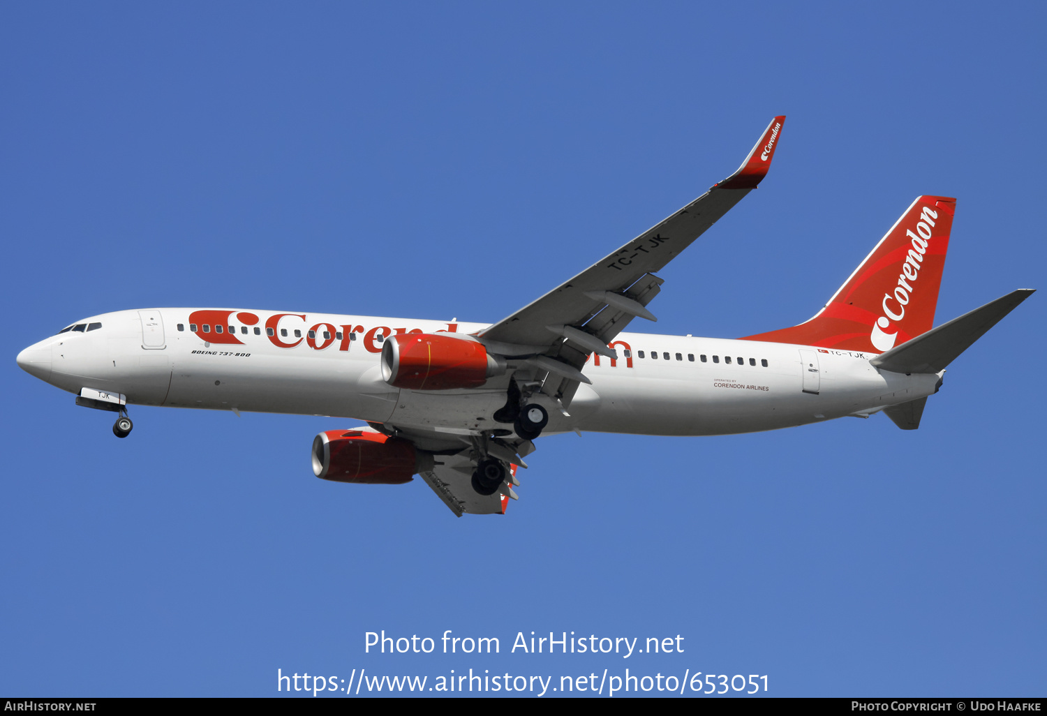 Aircraft Photo of TC-TJK | Boeing 737-8KN | Corendon Airlines | AirHistory.net #653051