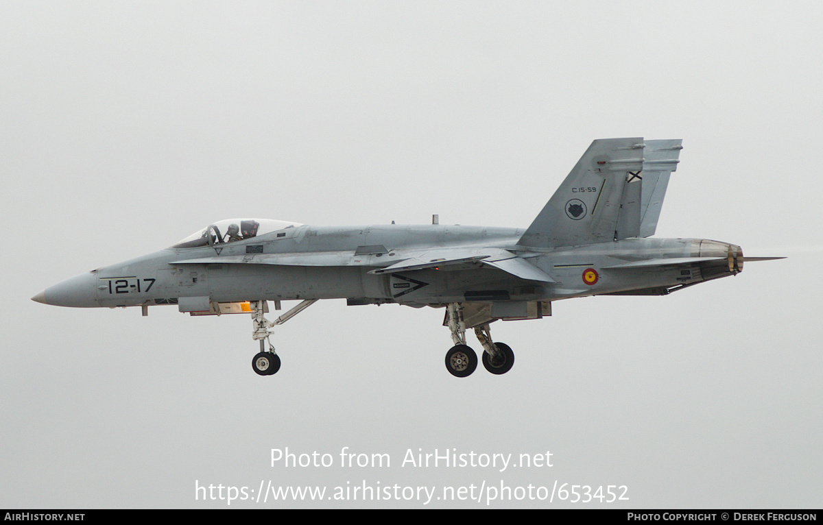 Aircraft Photo of C15-59 | McDonnell Douglas EF-18M Hornet | Spain - Air Force | AirHistory.net #653452