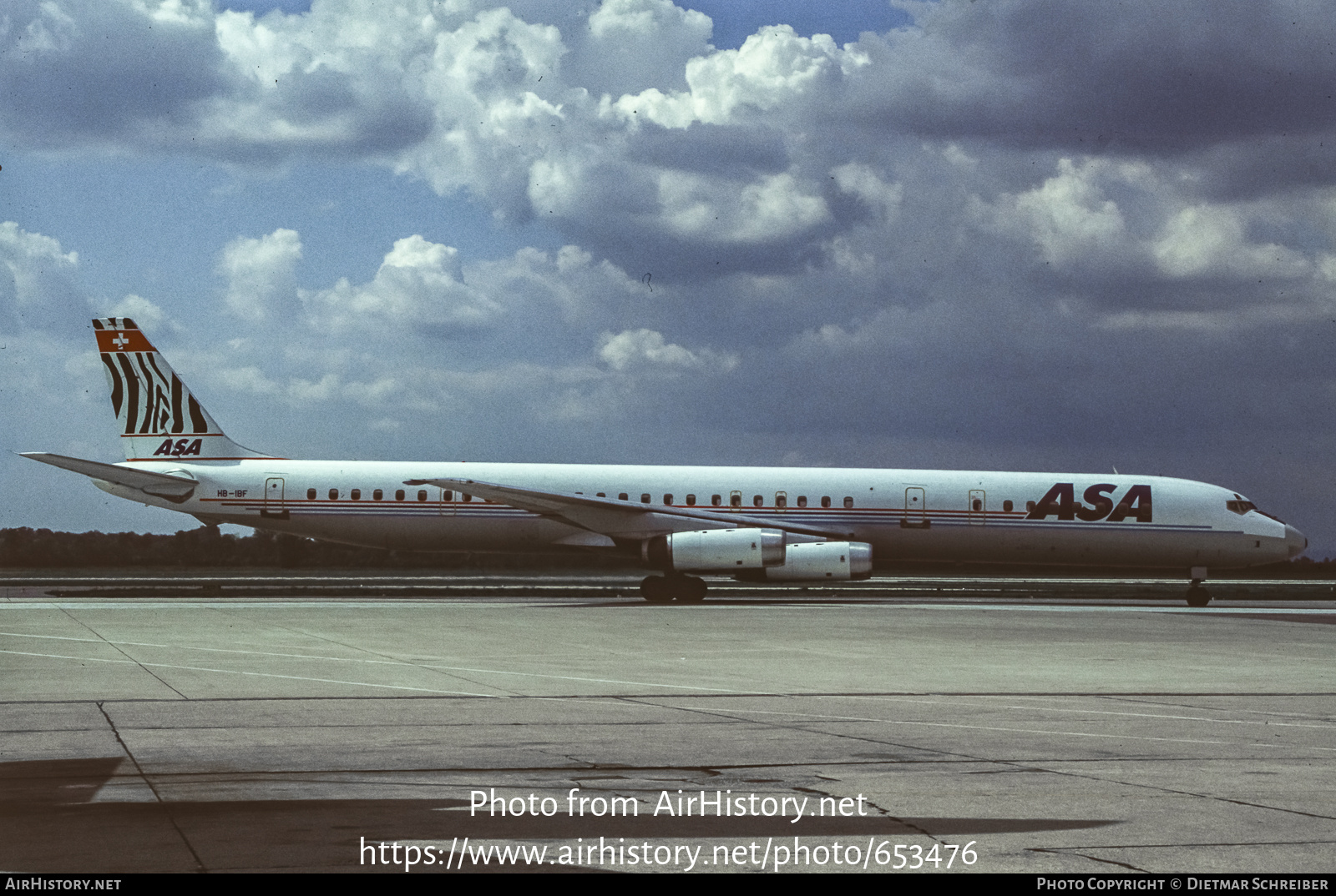 Aircraft Photo of HB-IBF | McDonnell Douglas DC-8-63 | African Safari Airways - ASA | AirHistory.net #653476