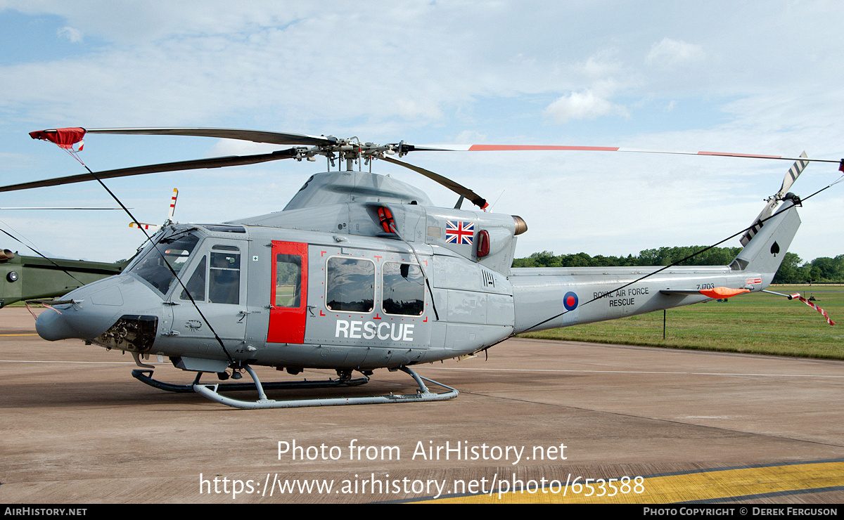 Aircraft Photo of ZJ703 | Bell 412EP Griffin HAR2 | UK - Air Force | AirHistory.net #653588