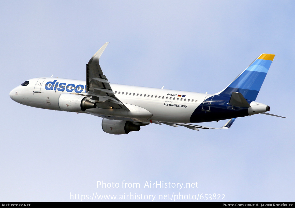 Aircraft Photo of D-AIUS | Airbus A320-214 | Discover Airlines | AirHistory.net #653822