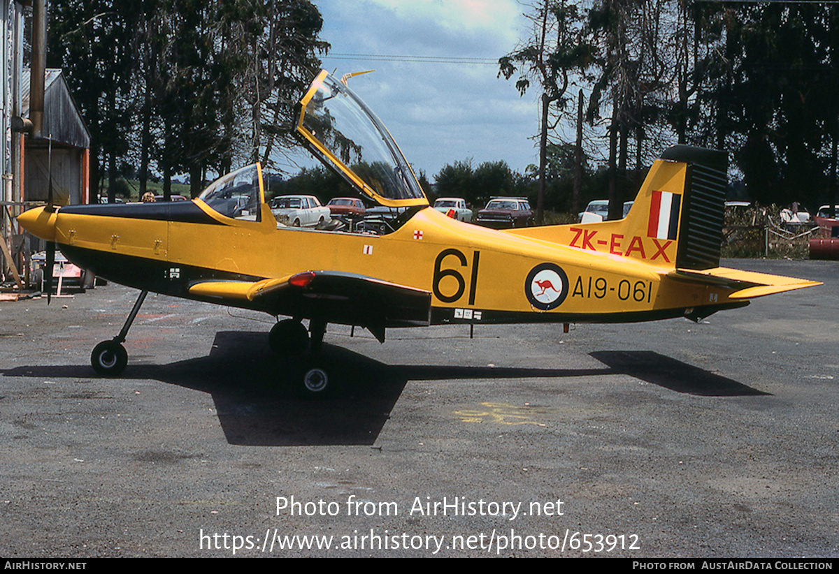 Aircraft Photo of ZK-EAX / A19-061 | New Zealand CT-4A Airtrainer | Australia - Air Force | AirHistory.net #653912