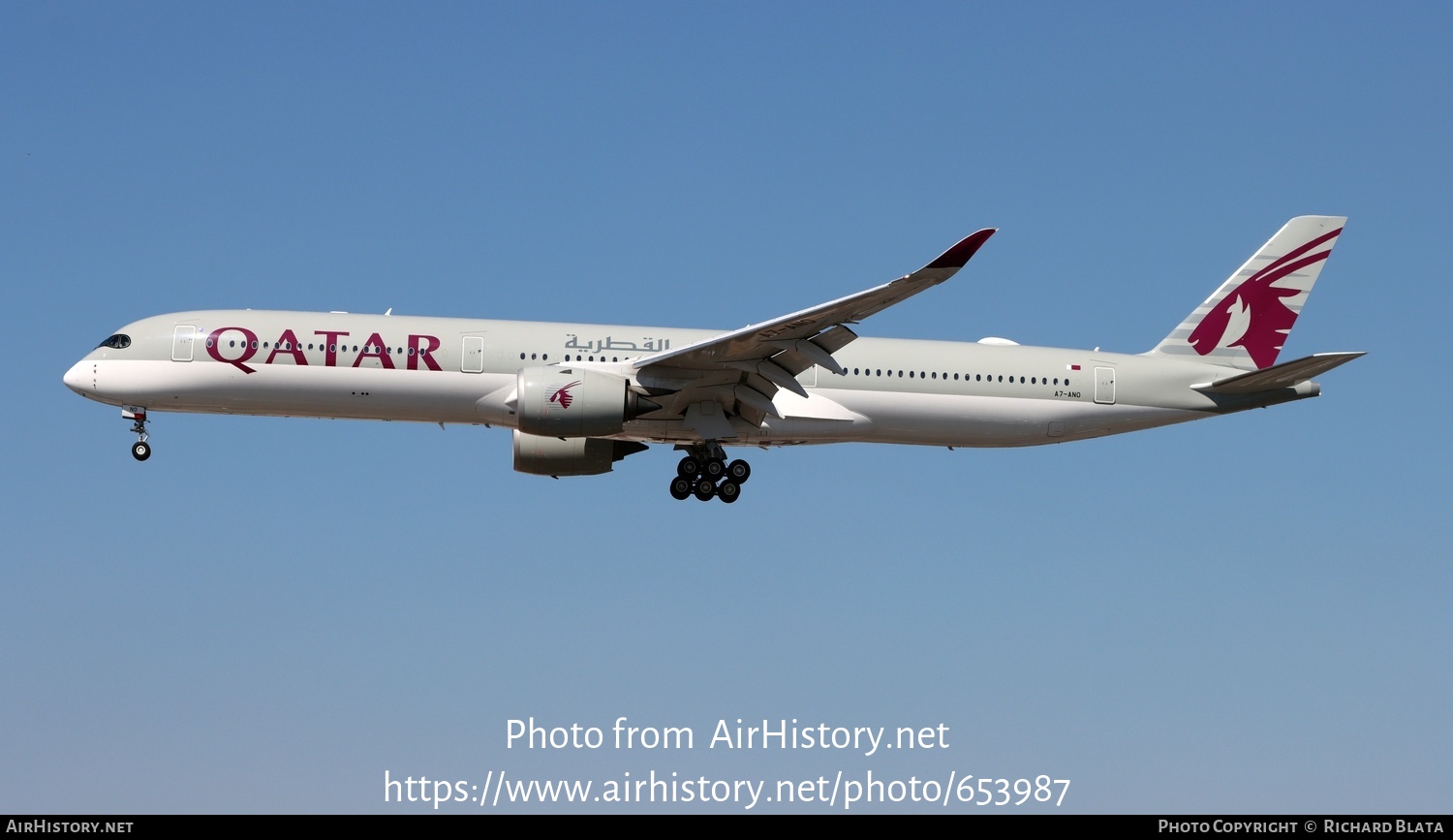 Aircraft Photo of A7-ANO | Airbus A350-1041 | Qatar Airways | AirHistory.net #653987