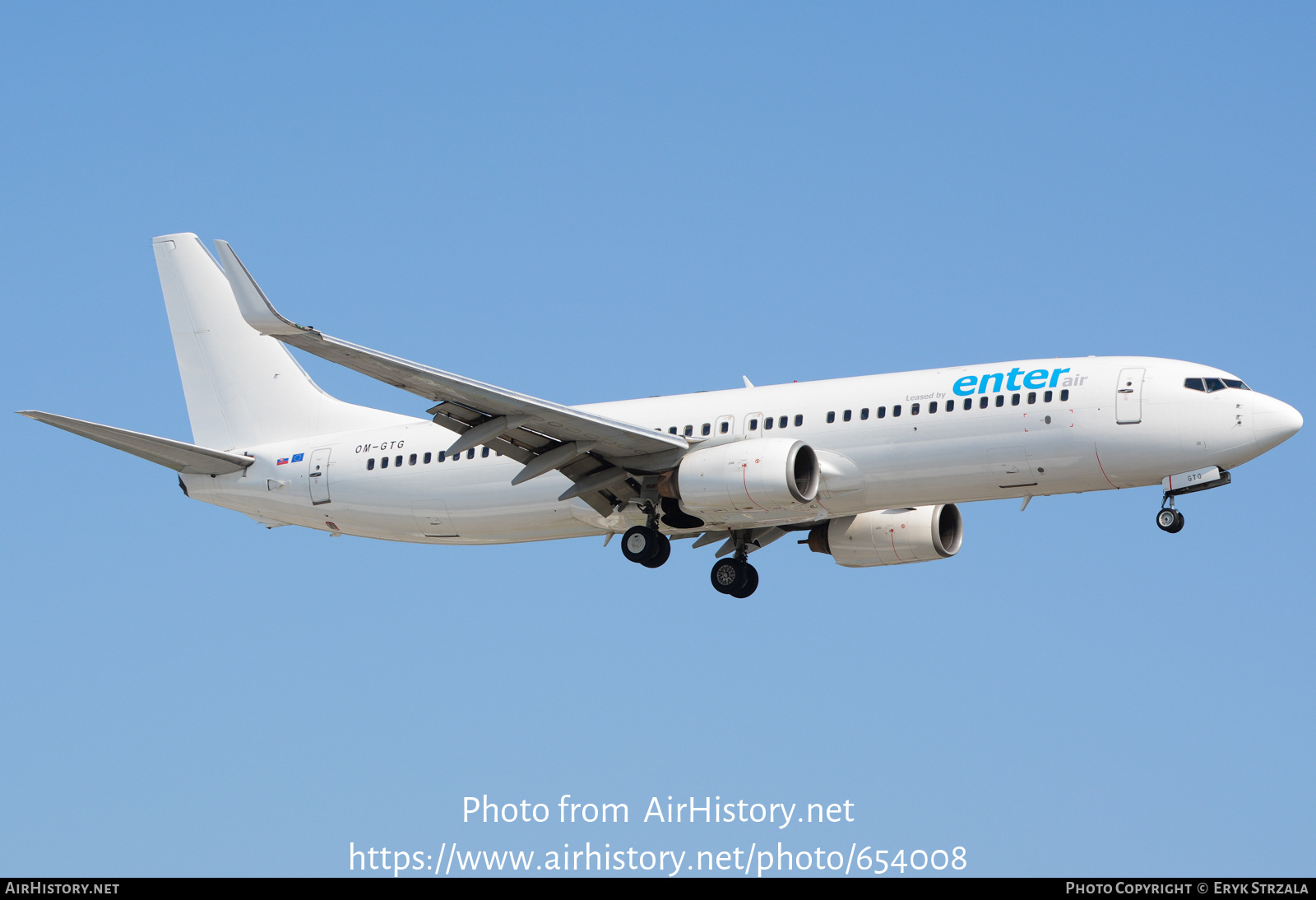 Aircraft Photo of OM-GTG | Boeing 737-84P | Enter Air | AirHistory.net #654008