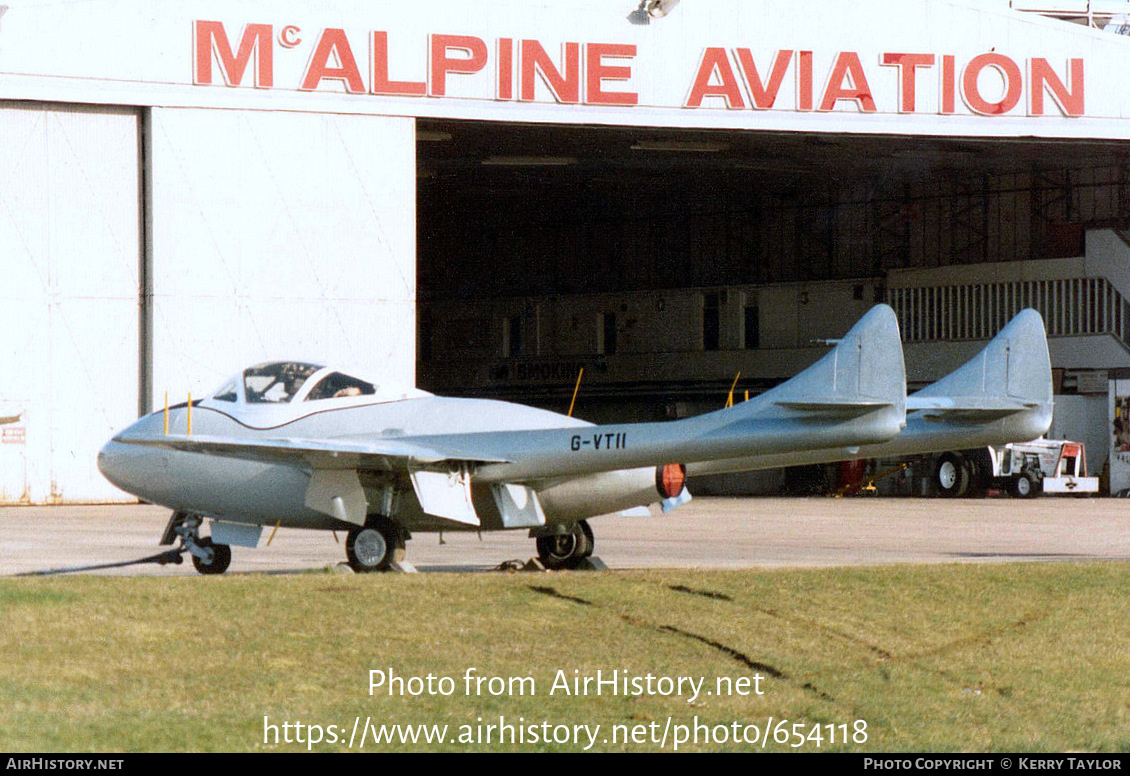 Aircraft Photo of G-VTII | De Havilland D.H. 115 Vampire T11 | AirHistory.net #654118