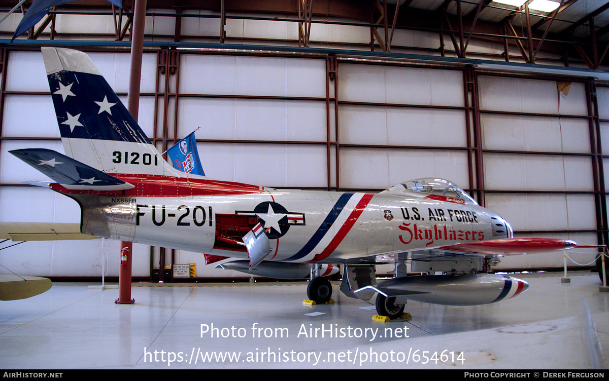 Aircraft Photo of N86FR / NX86FR / 31201 | North American F-86F Sabre | USA - Air Force | AirHistory.net #654614