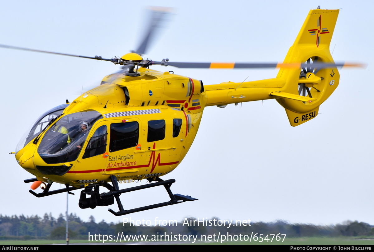 Aircraft Photo of G-RESU | Airbus Helicopters EC-145 (BK-117 D-2) | East Anglian Air Ambulance | AirHistory.net #654767