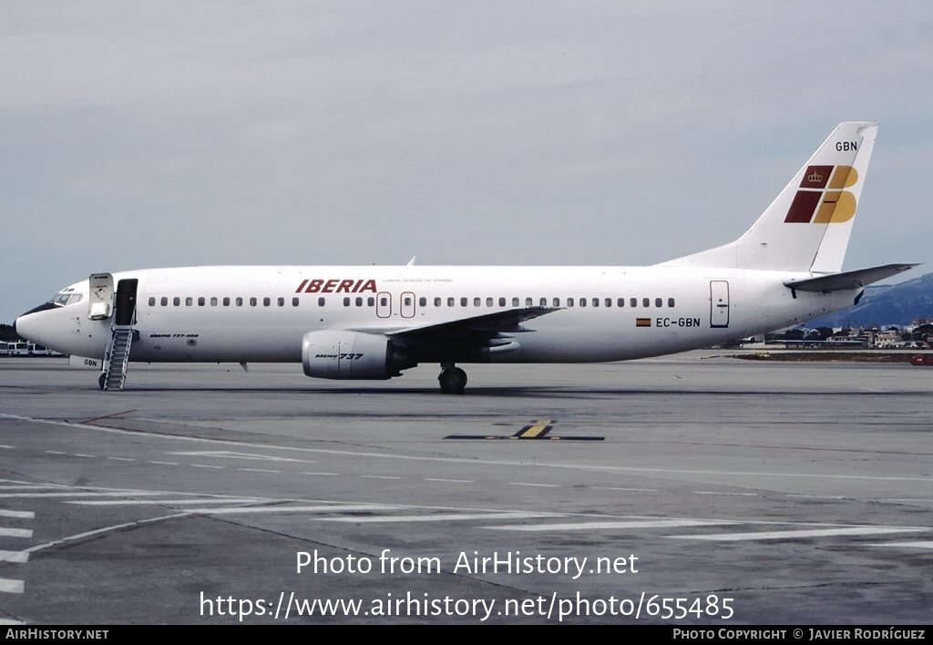 Aircraft Photo of EC-GBN | Boeing 737-4Y0 | Iberia | AirHistory.net #655485