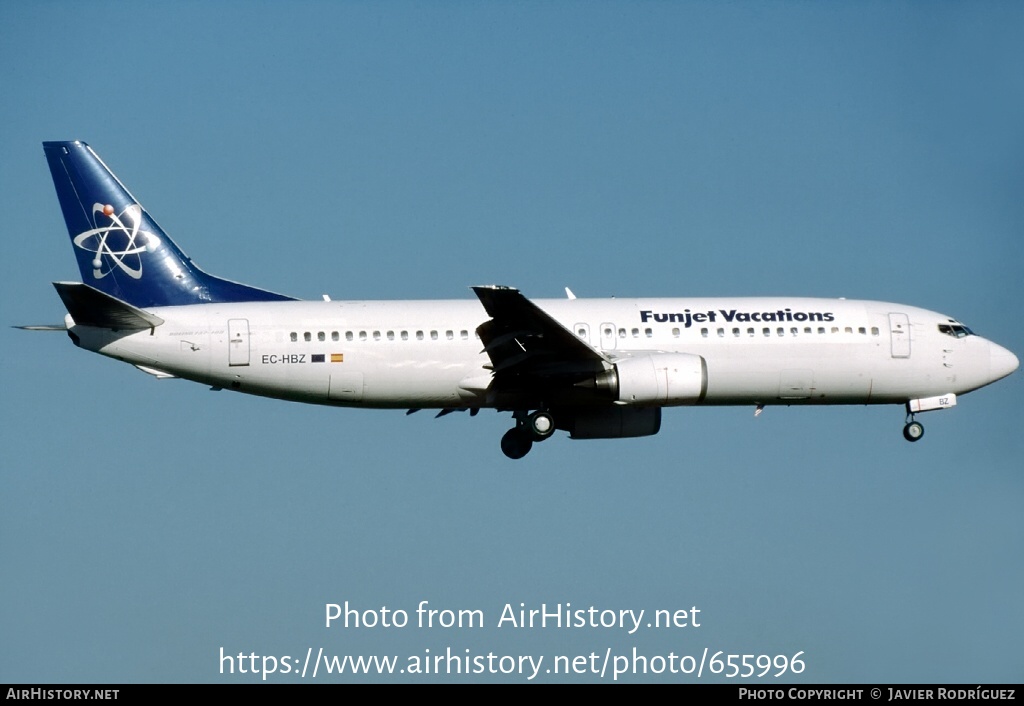 Aircraft Photo of EC-HBZ | Boeing 737-4Y0 | Funjet Vacations | AirHistory.net #655996