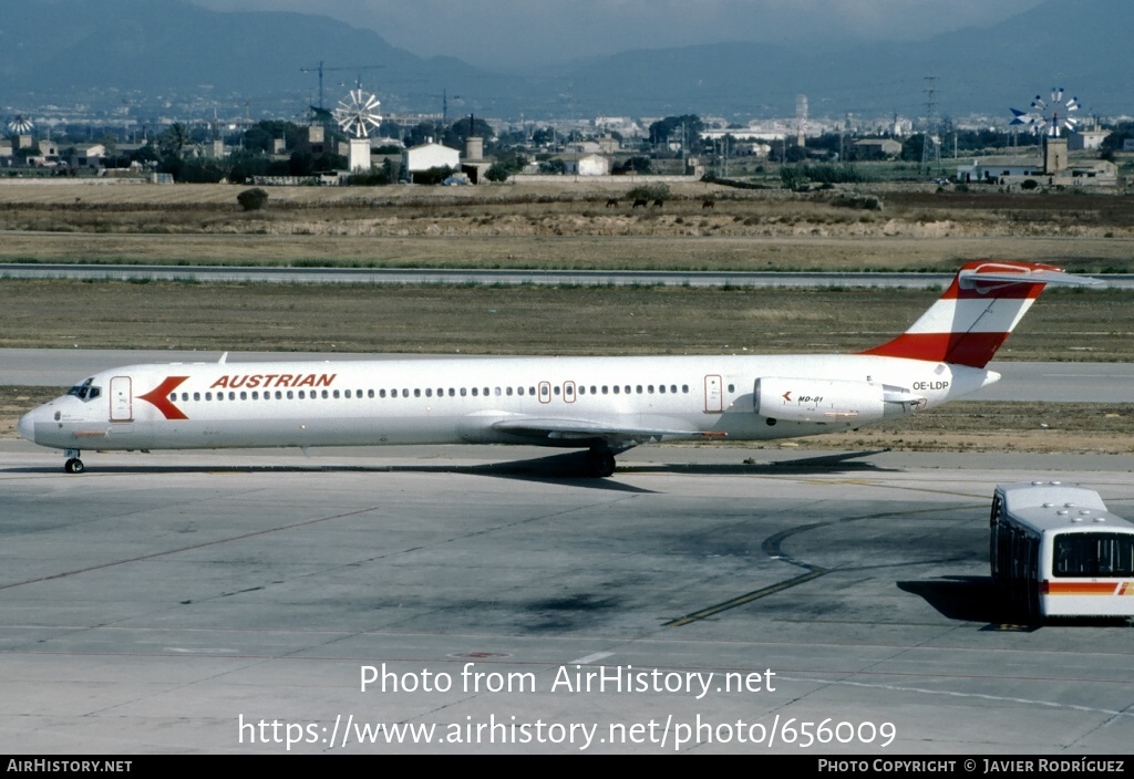 Aircraft Photo of OE-LDP | McDonnell Douglas MD-81 (DC-9-81) | Austrian Airlines | AirHistory.net #656009