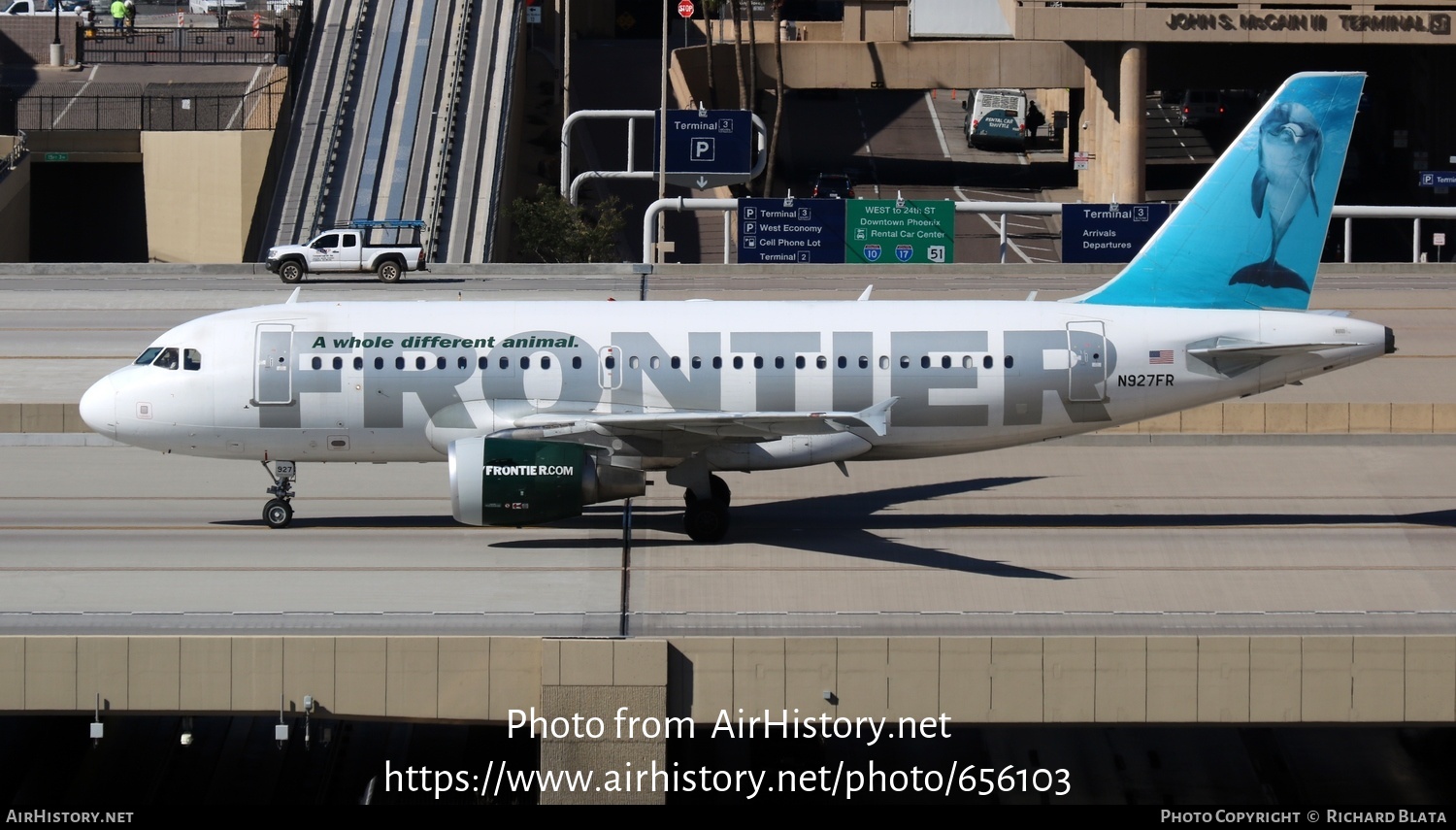 Aircraft Photo of N927FR | Airbus A319-111 | Frontier Airlines | AirHistory.net #656103