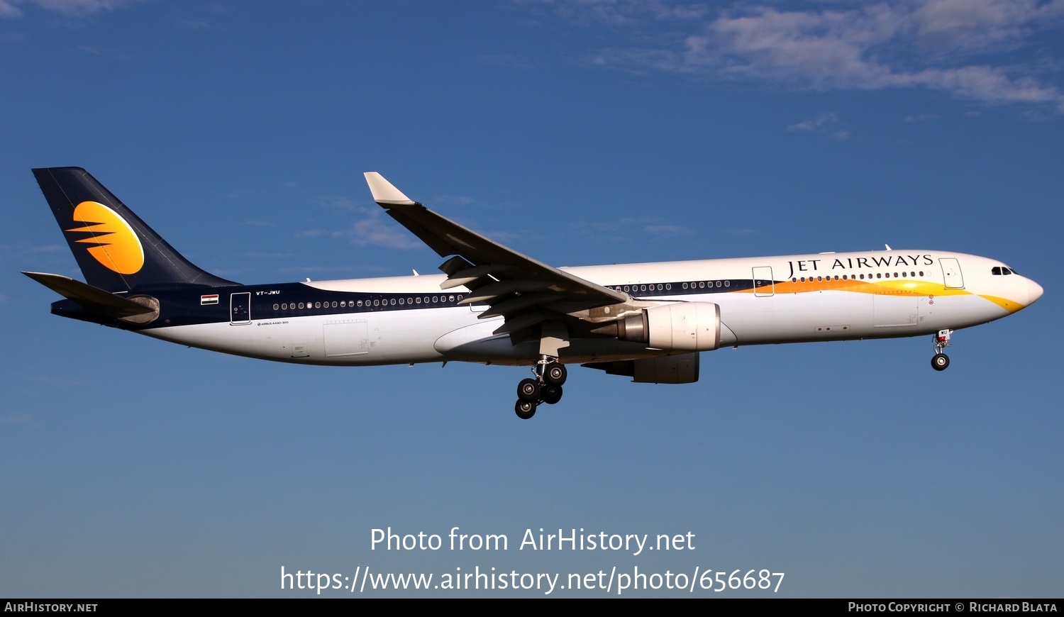 Aircraft Photo of VT-JWU | Airbus A330-302 | Jet Airways | AirHistory.net #656687