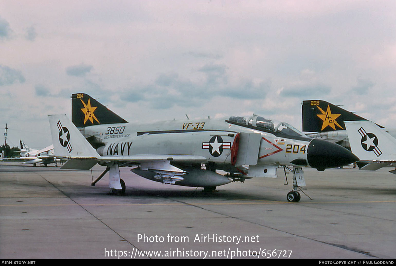 Aircraft Photo of 153850 / 3850 | McDonnell Douglas F-4J Phantom II | USA - Navy | AirHistory.net #656727