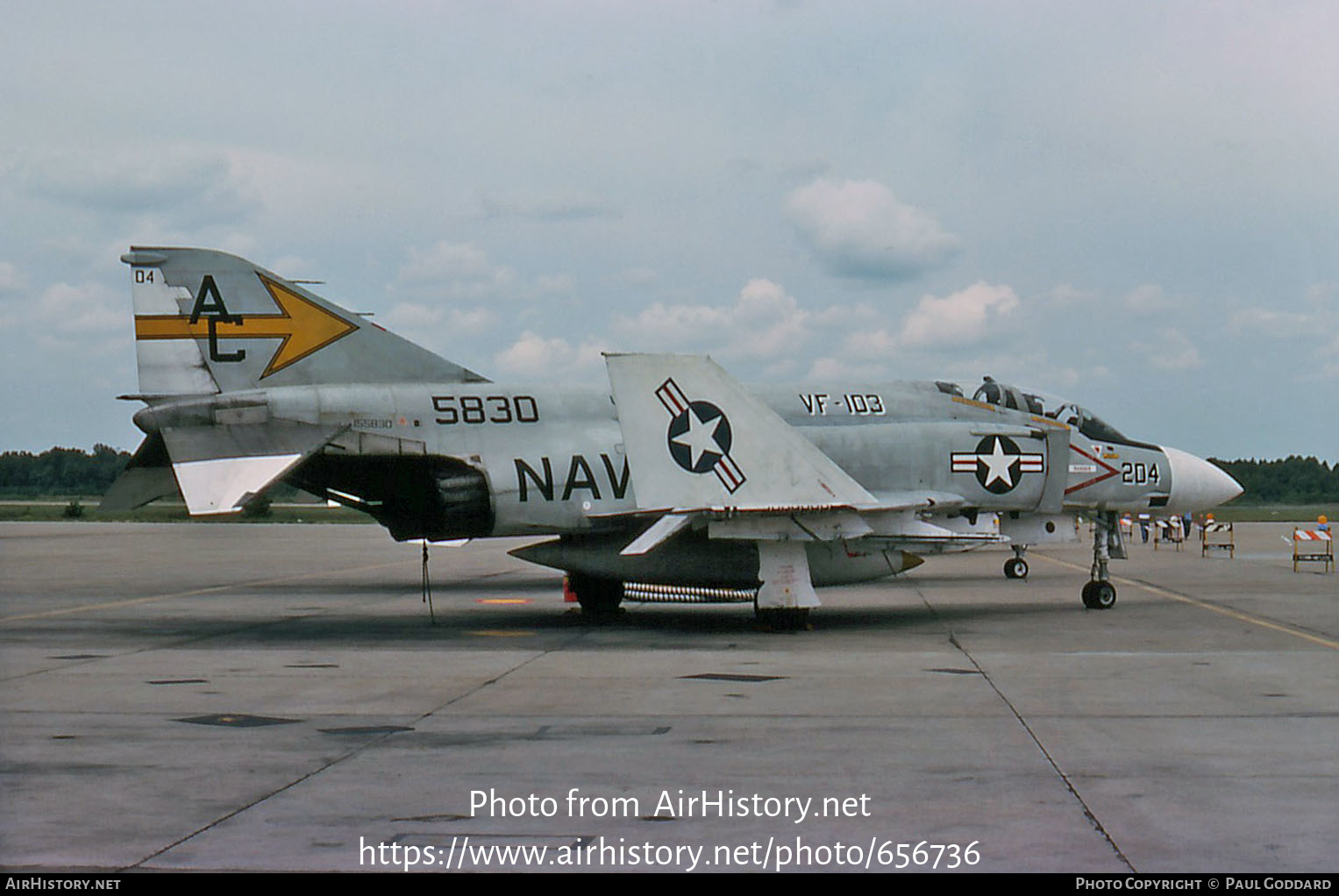 Aircraft Photo of 155830 / 5830 | McDonnell Douglas F-4J Phantom II | USA - Navy | AirHistory.net #656736