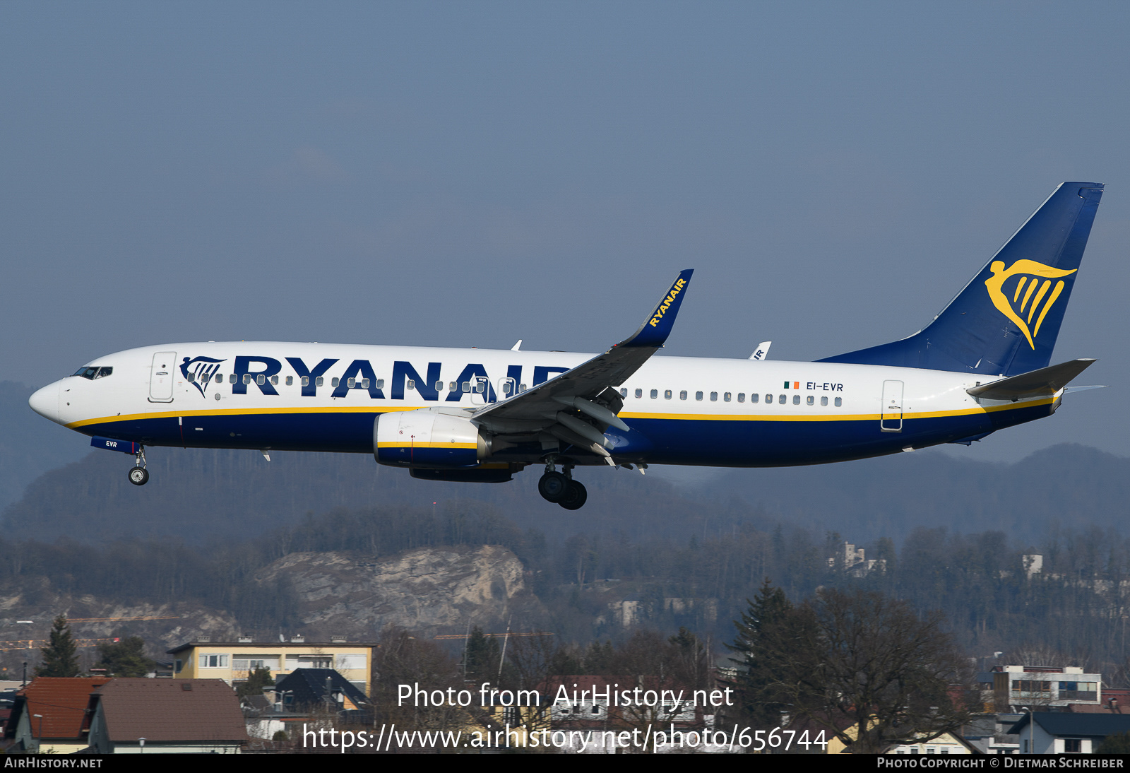 Aircraft Photo of EI-EVR | Boeing 737-8AS | Ryanair | AirHistory.net #656744