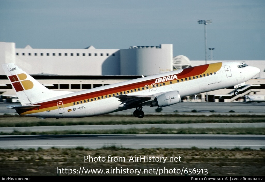 Aircraft Photo of EC-GBN | Boeing 737-4Y0 | Iberia | AirHistory.net #656913