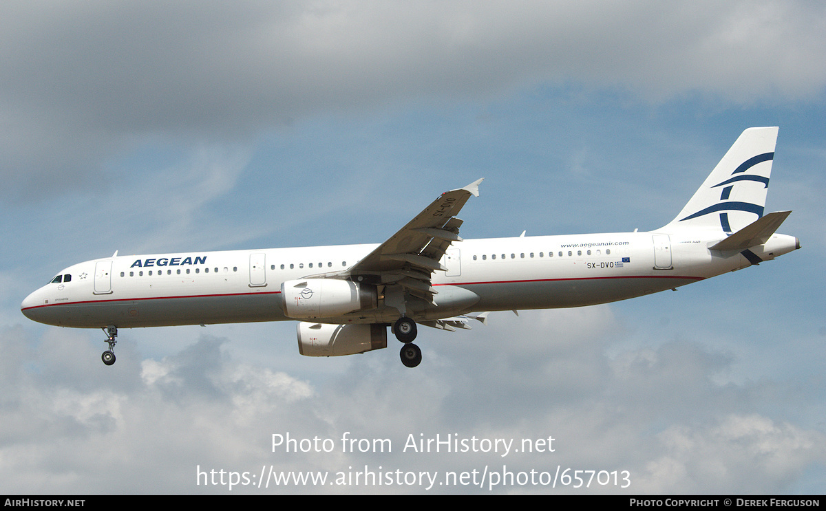 Aircraft Photo of SX-DVO | Airbus A321-232 | Aegean Airlines | AirHistory.net #657013