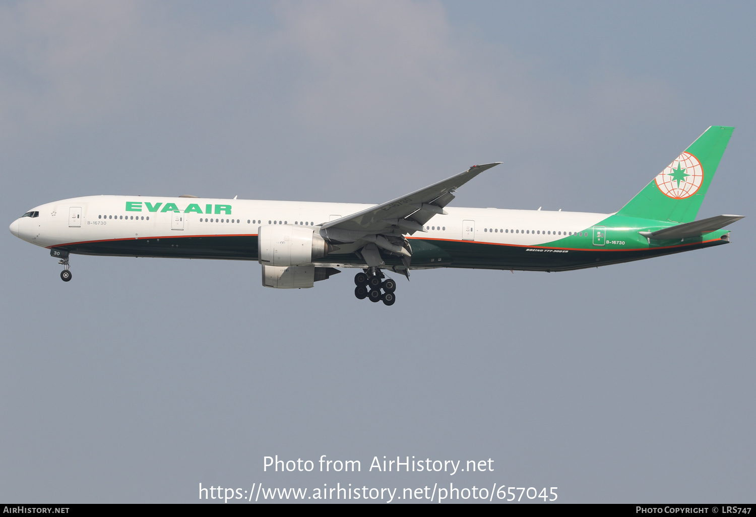 Aircraft Photo of B-16730 | Boeing 777-35E/ER | EVA Air | AirHistory.net #657045