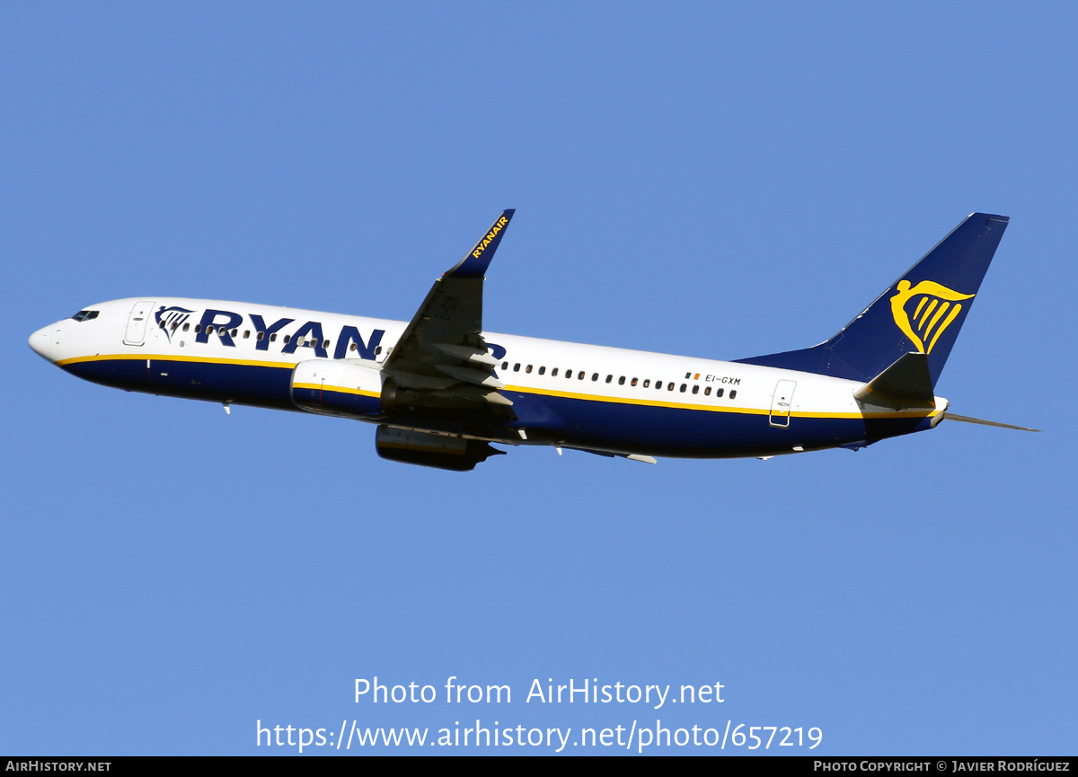 Aircraft Photo of EI-GXM | Boeing 737-800 | Ryanair | AirHistory.net #657219