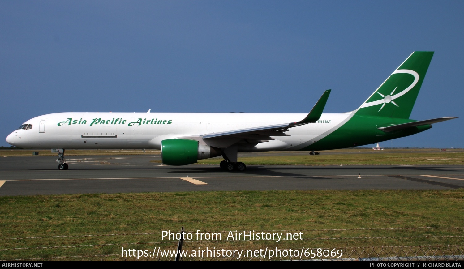 Aircraft Photo of N888LT | Boeing 757-230(SF) | Asia Pacific Airlines | AirHistory.net #658069