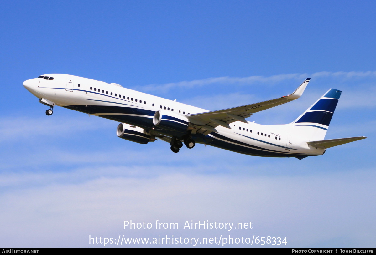 Aircraft Photo of VP-CEC | Boeing 737-9HW/ER BBJ3 | AirHistory.net #658334