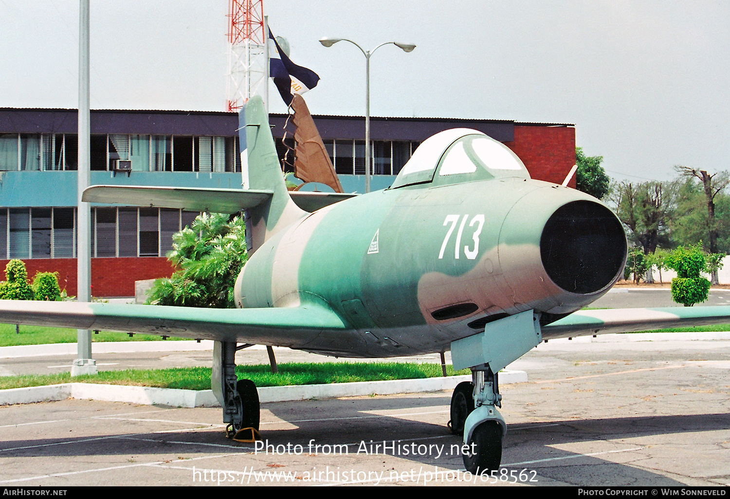 Aircraft Photo of 713 | Dassault MD-450 Ouragan | El Salvador - Air Force | AirHistory.net #658562