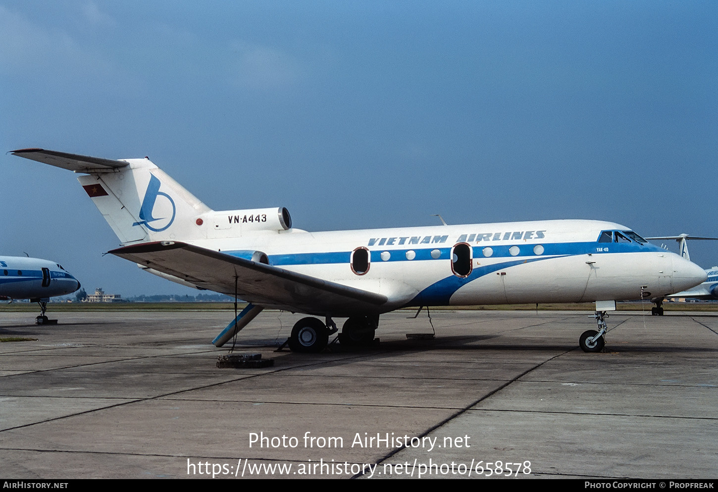 Aircraft Photo of VN-A443 | Yakovlev Yak-40 | Vietnam Airlines | AirHistory.net #658578