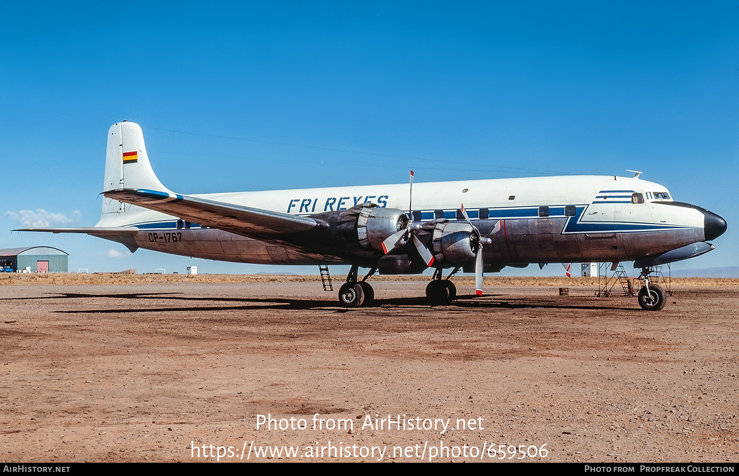 Aircraft Photo of CP-1767 | Douglas DC-6B | Fri Reyes - Frigorífico Reyes | AirHistory.net #659506