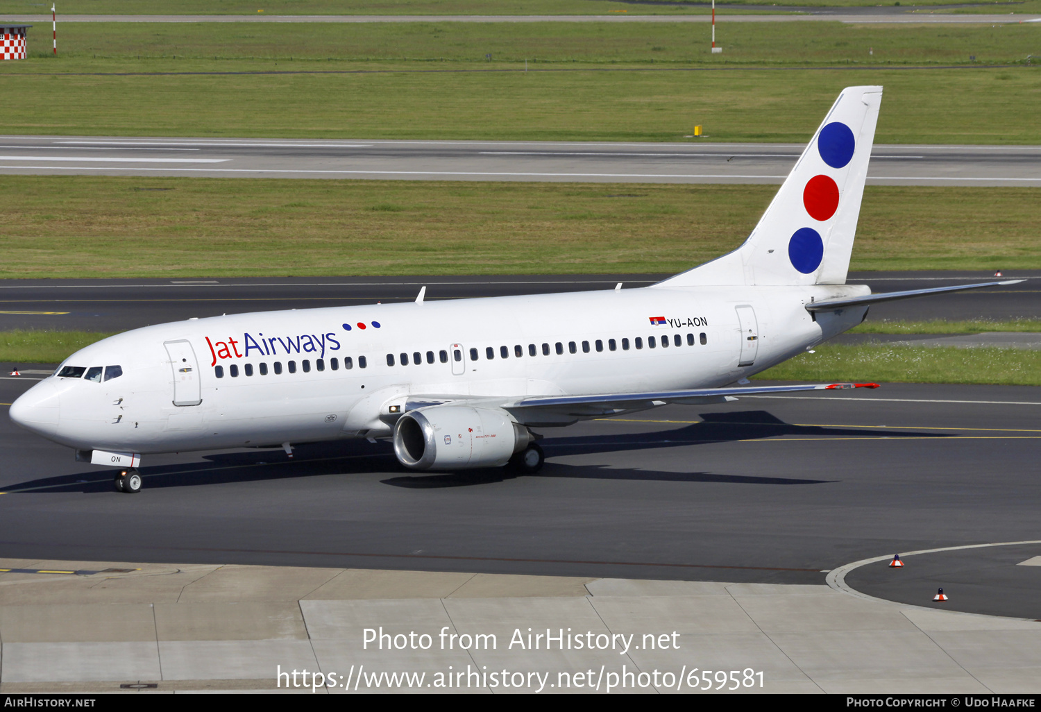 Aircraft Photo of YU-AON | Boeing 737-3Q4 | Jat Airways | AirHistory.net #659581