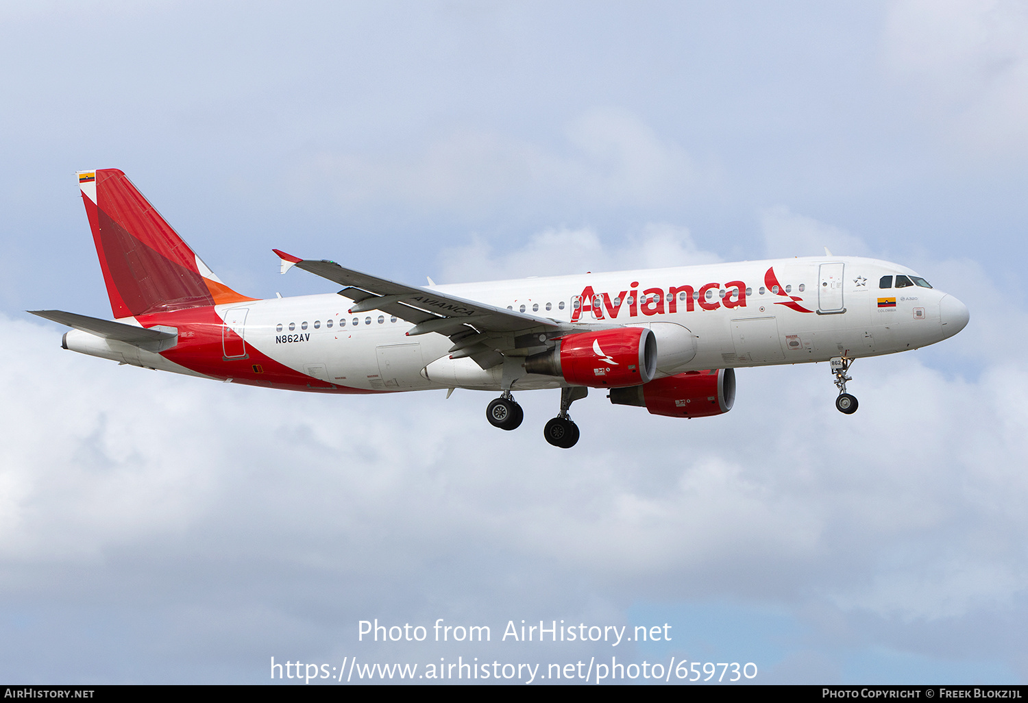 Aircraft Photo of N862AV | Airbus A320-214 | Avianca | AirHistory.net #659730