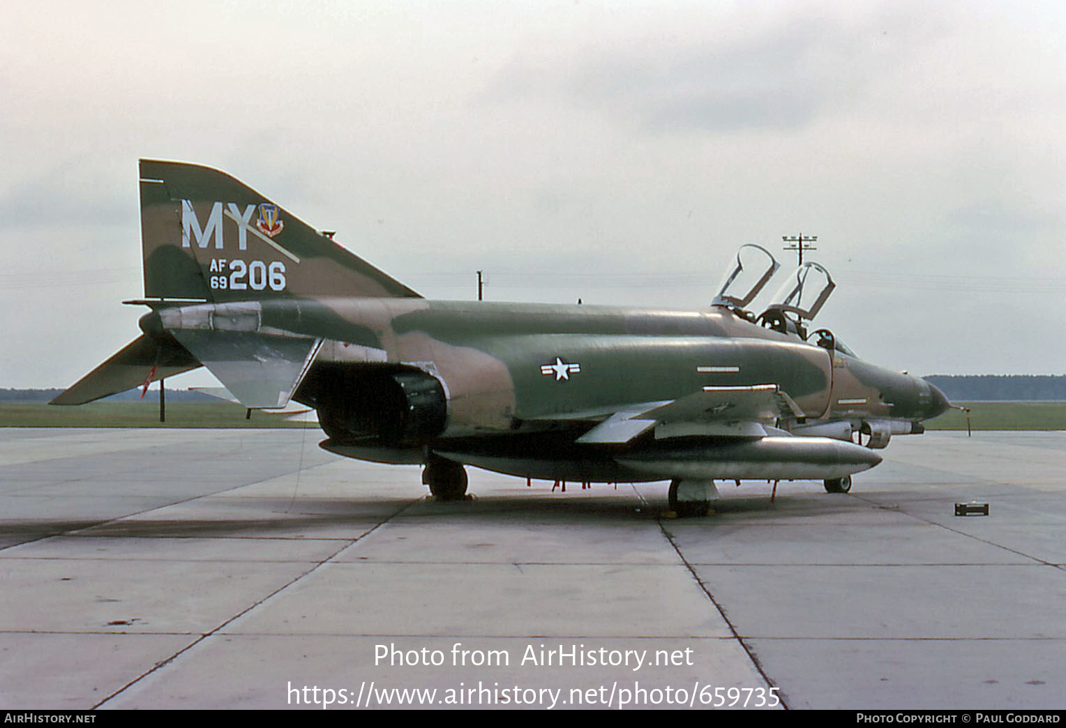 Aircraft Photo of 69-7206 / AF69-206 | McDonnell Douglas F-4E Phantom II | USA - Air Force | AirHistory.net #659735