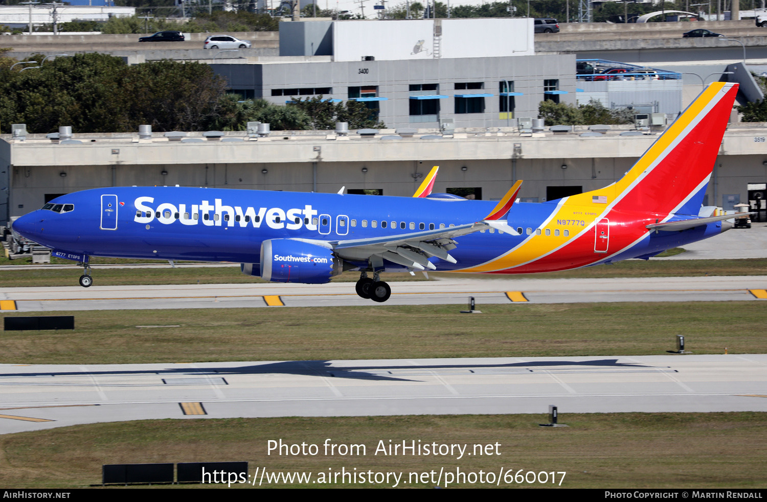 Aircraft Photo of N8777Q | Boeing 737-8 Max 8 | Southwest Airlines | AirHistory.net #660017