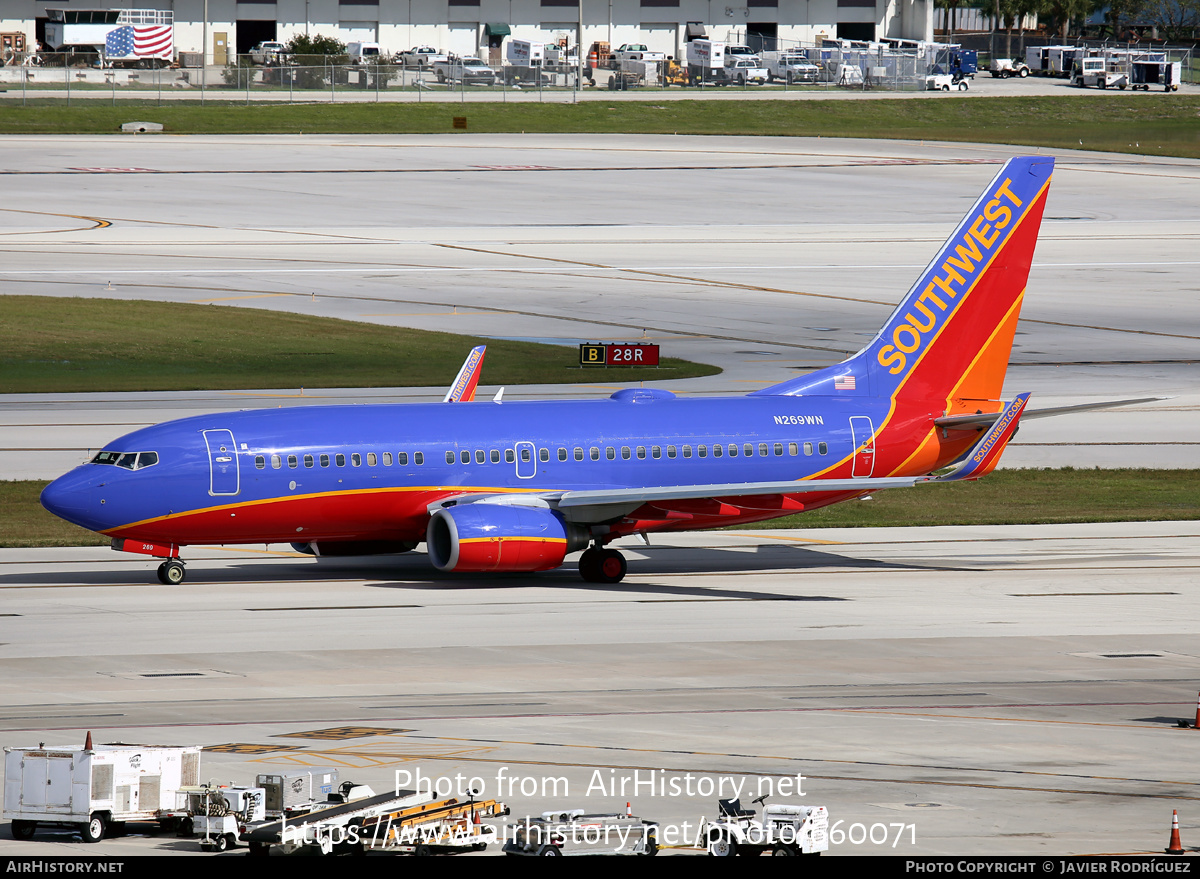 Aircraft Photo of N269WN | Boeing 737-7H4 | Southwest Airlines | AirHistory.net #660071