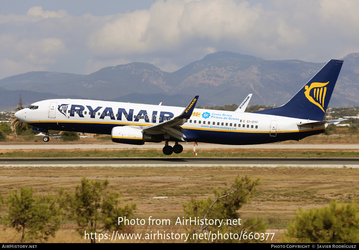 Aircraft Photo of EI-DYF | Boeing 737-8AS | Ryanair | AirHistory.net #660377