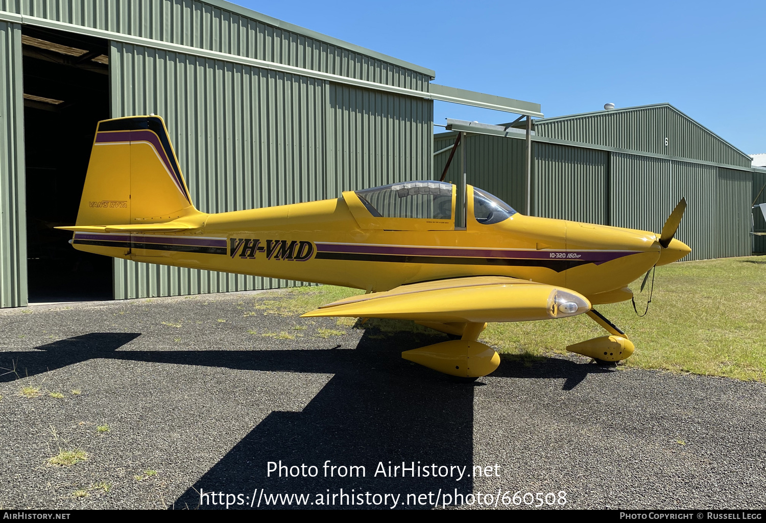 Aircraft Photo of VH-VMD | Van's RV-7A | AirHistory.net #660508