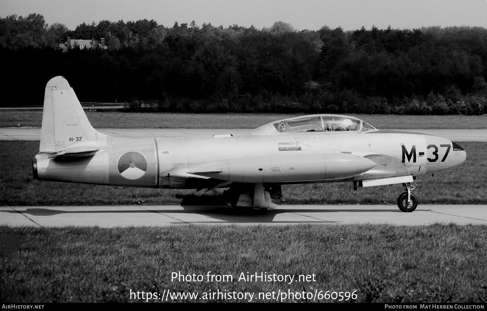 Aircraft Photo of M-37 / 55-4950 | Lockheed T-33A | Netherlands - Air Force | AirHistory.net #660596