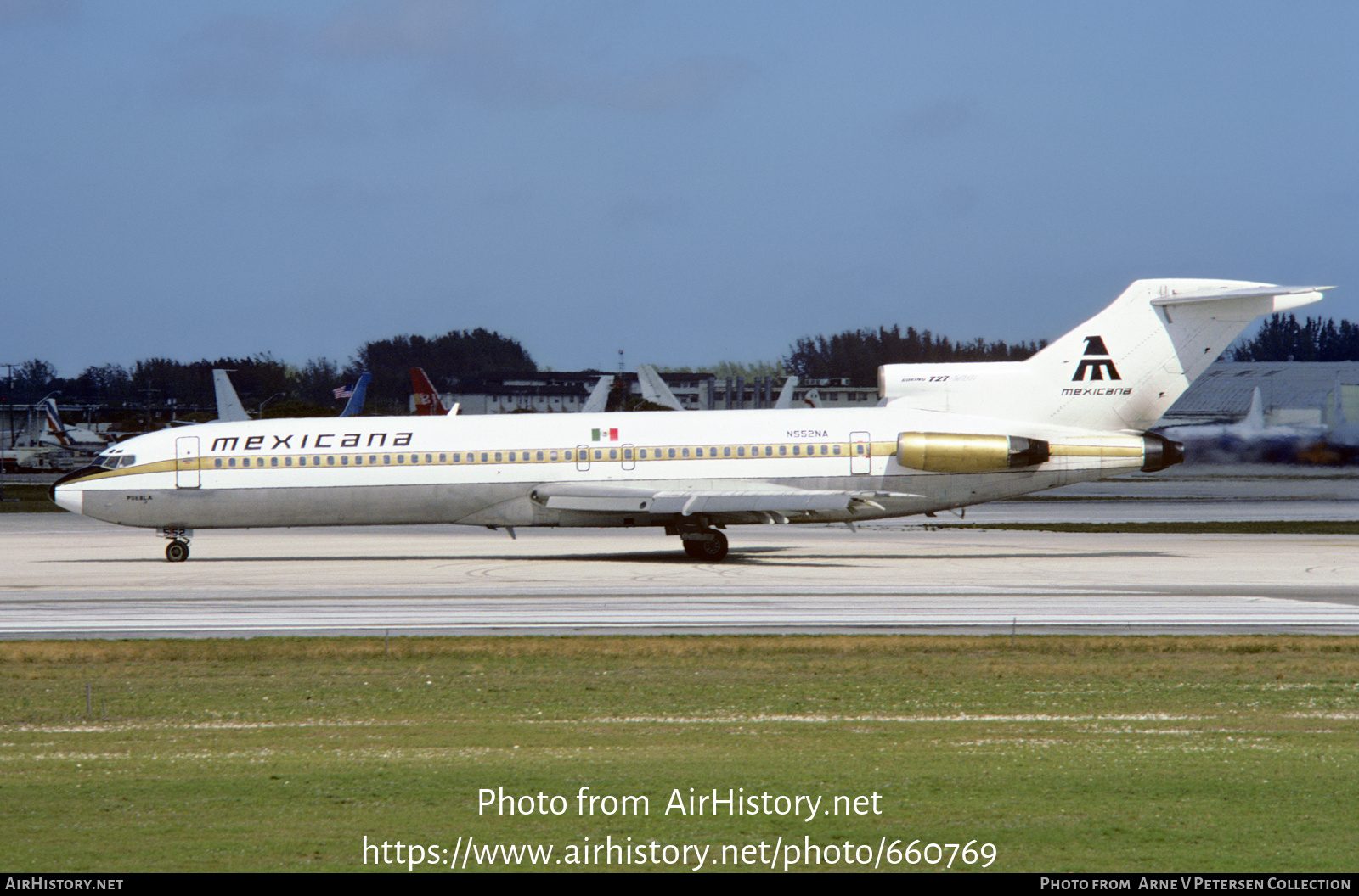 Aircraft Photo of N552NA | Boeing 727-2J7/Adv | Mexicana | AirHistory ...