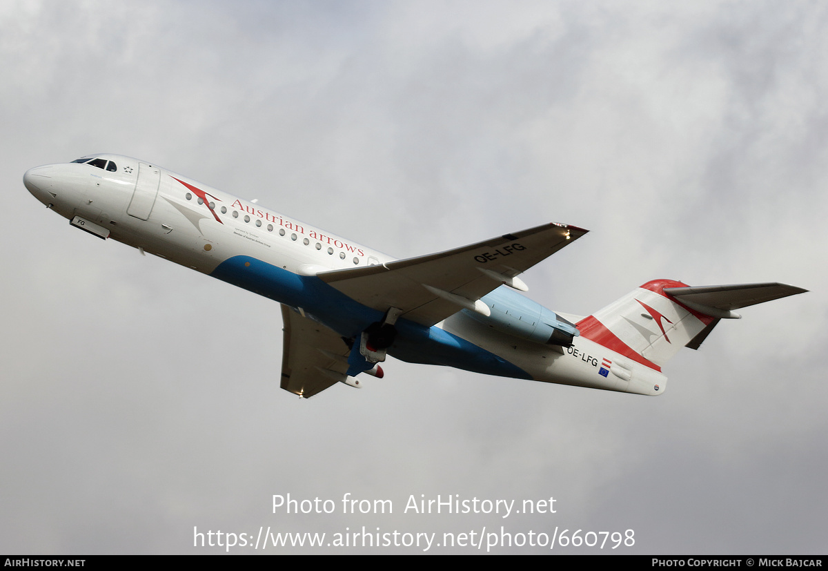 Aircraft Photo of OE-LFG | Fokker 70 (F28-0070) | Austrian Arrows | AirHistory.net #660798