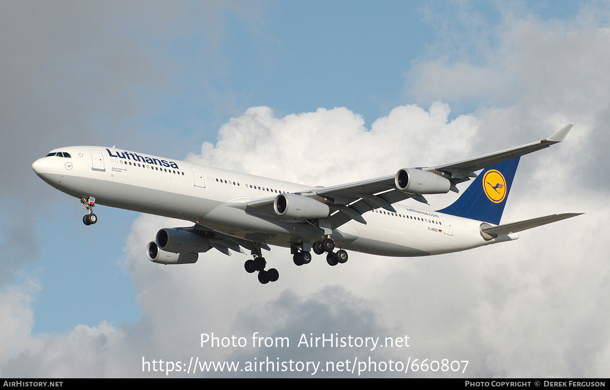 Aircraft Photo of D-AIGD | Airbus A340-311 | Lufthansa | AirHistory.net #660807